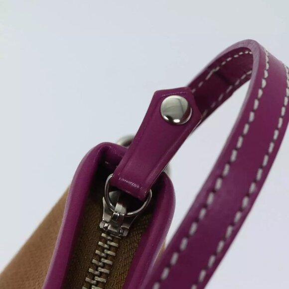 BURBERRY Blue Label Shoulder Bag Canvas 2way Brown Auth - Picture 9 of 16